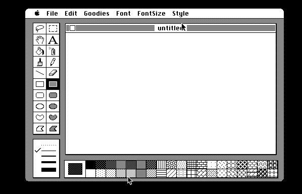 a mac paint emulator where you can draw in black & white pixels