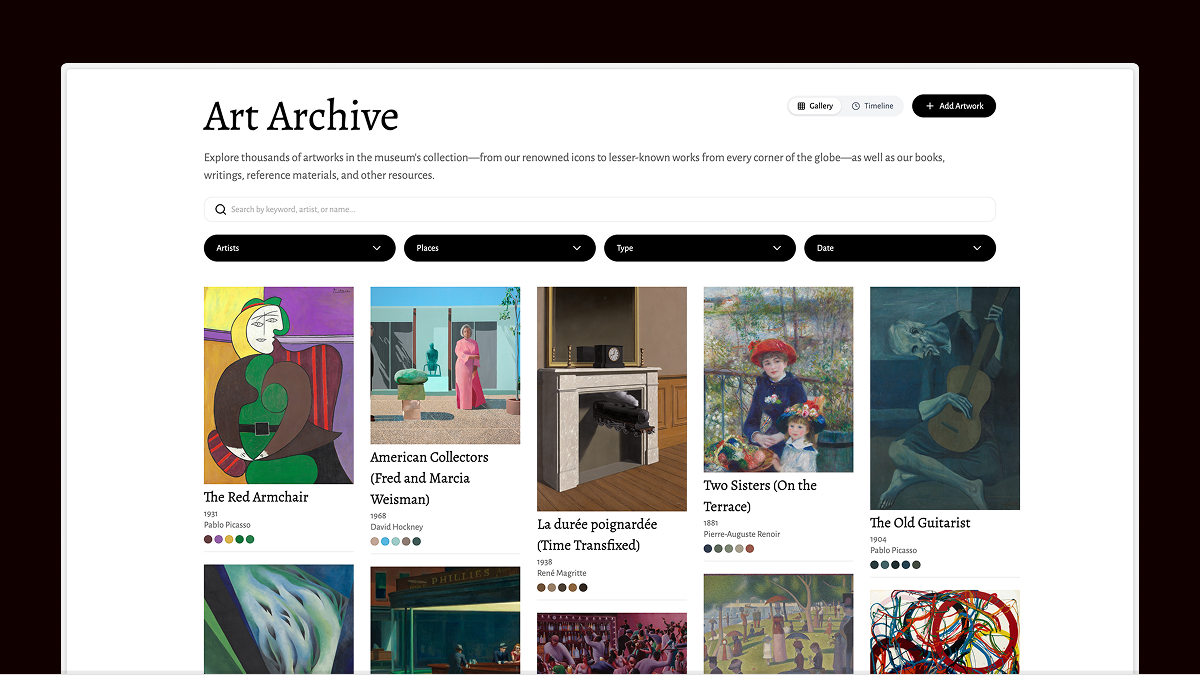 create an art archive | design is a party