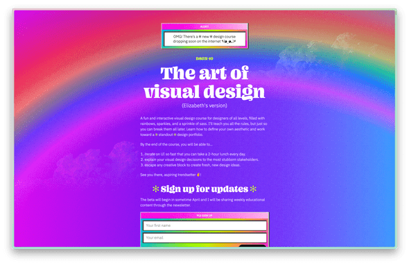 The art of visual design